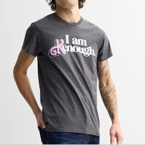 Barbie The Movie "I Am Kenough" Graphic Tshirt Mens Medium Gray New